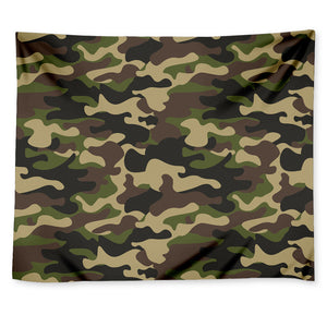 Army Green Camouflage Print Tapestry