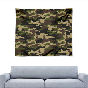Army Green Camouflage Print Tapestry