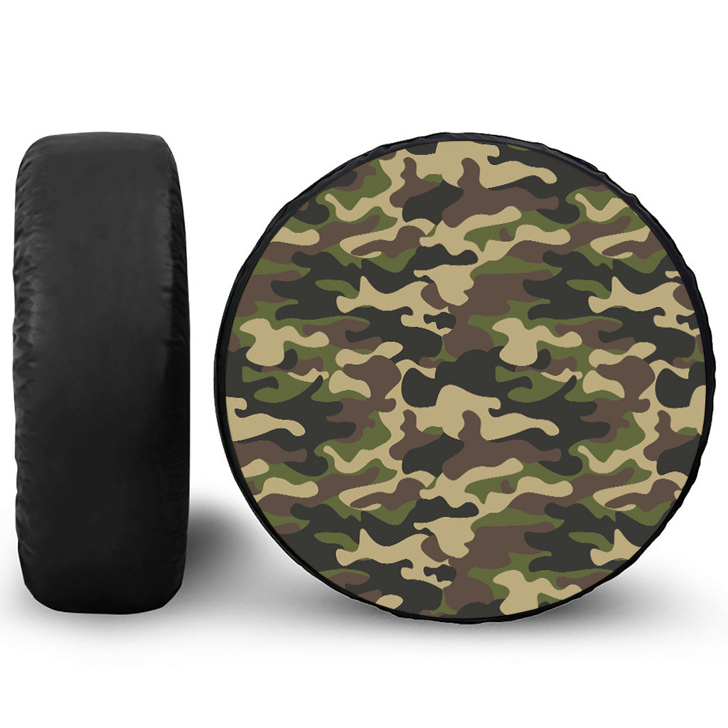 Army Green Camouflage Print Tire Cover
