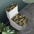 Army Green Camouflage Print Toilet Lid And Tank Cover Set