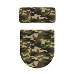 Army Green Camouflage Print Toilet Lid And Tank Cover Set