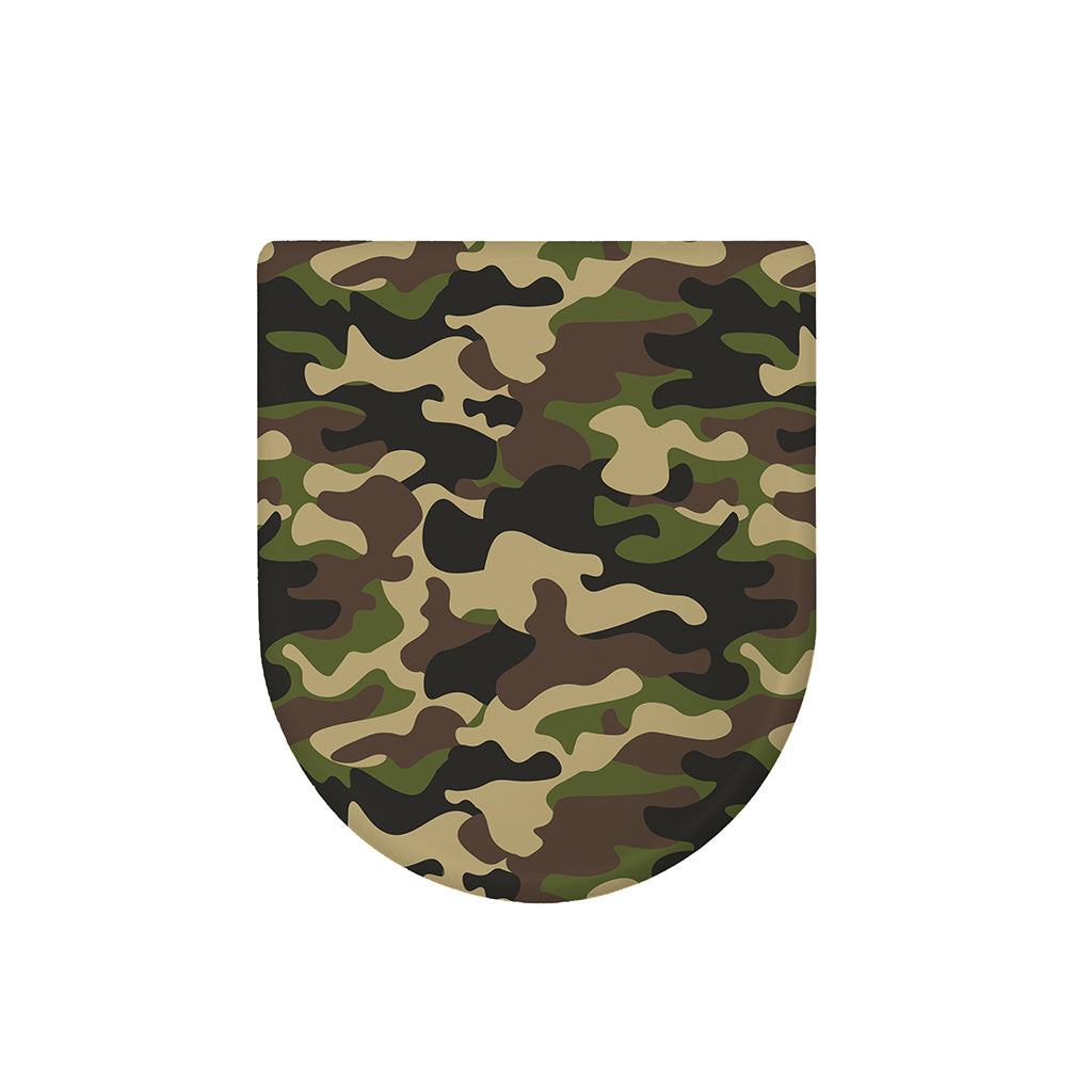 Army Green Camouflage Print Toilet Lid Cover