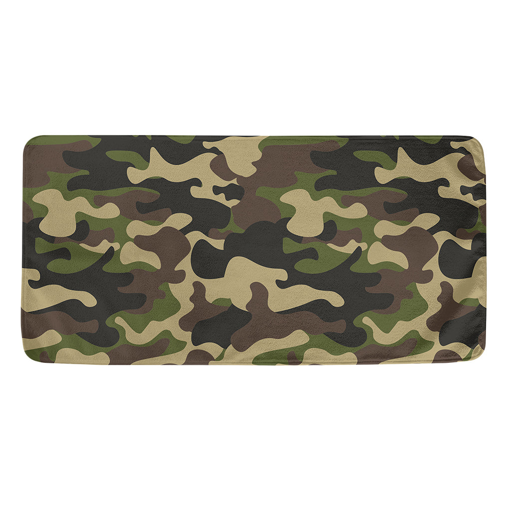 Army Green Camouflage Print Towel