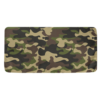 Army Green Camouflage Print Towel