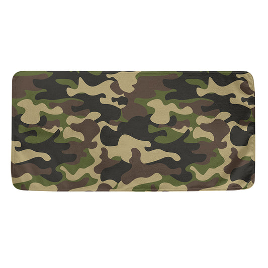 Army Green Camouflage Print Towel