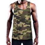 Army Green Camouflage Print Training Tank Top