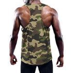 Army Green Camouflage Print Training Tank Top