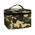 Army Green Camouflage Print Travel Makeup Bag