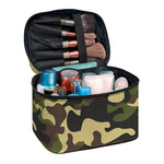 Army Green Camouflage Print Travel Makeup Bag