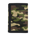 Army Green Camouflage Print Trifold Wallet