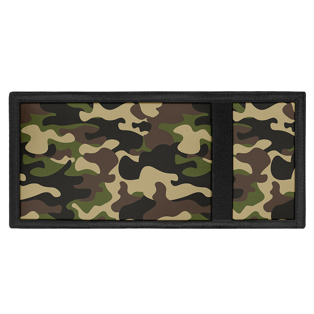 Army Green Camouflage Print Trifold Wallet