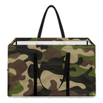 Army Green Camouflage Print Utility Tote Bag