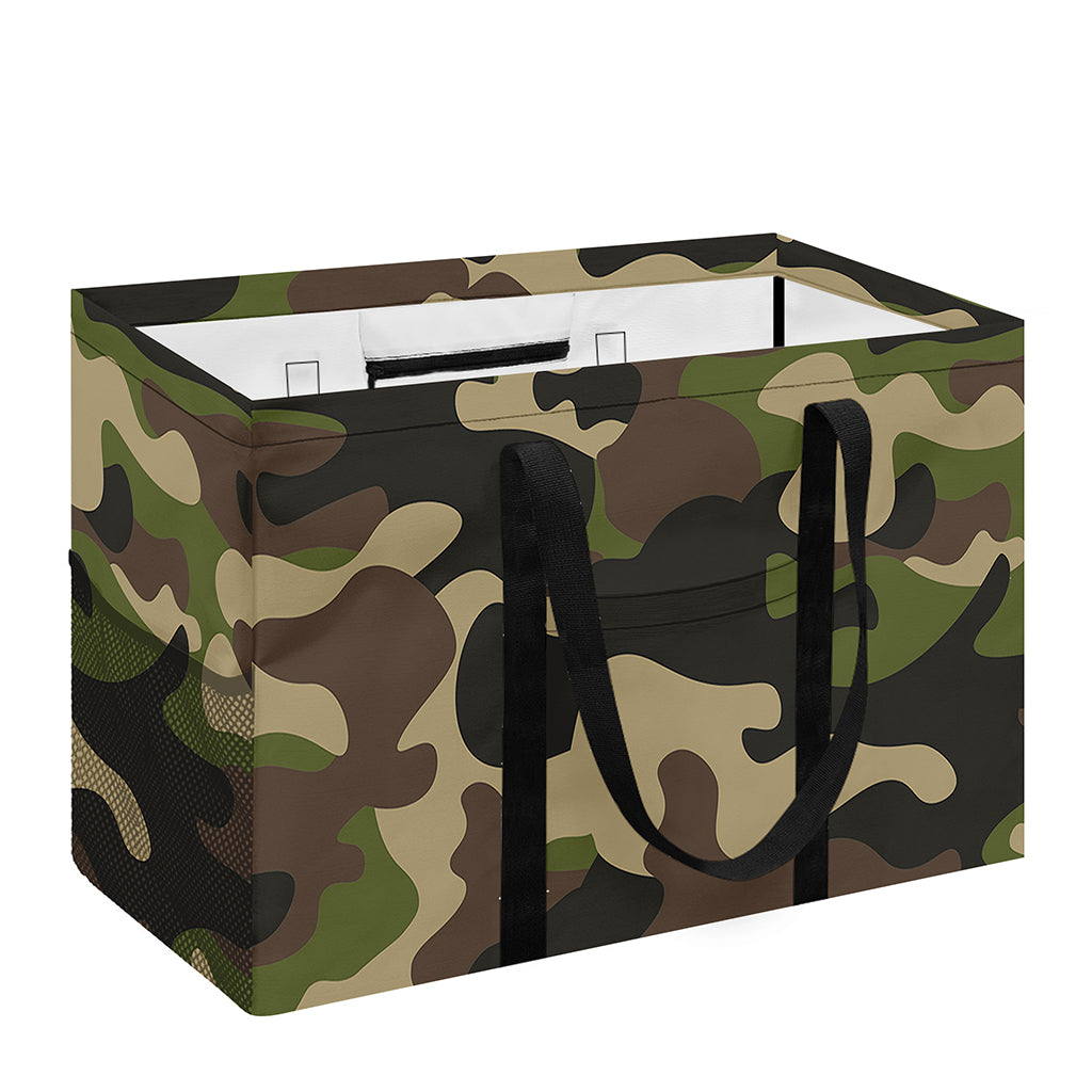 Army Green Camouflage Print Utility Tote Bag