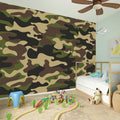Army Green Camouflage Print Wall Sticker