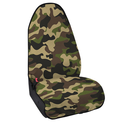 Army Green Camouflage Print Waterproof Car Seat Cover