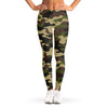 Army Green Camouflage Print Women's Leggings