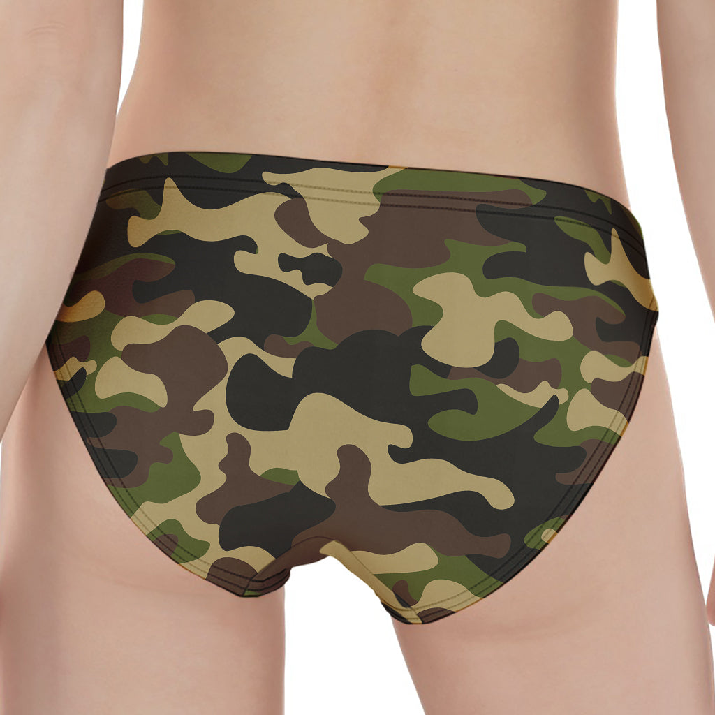 Army Green Camouflage Print Women's Panties
