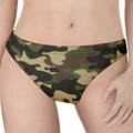 Army Green Camouflage Print Women's Thong