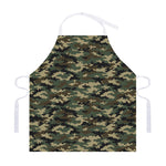 Army Green Digital Camo Pattern Print Adjustable Apron