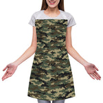 Army Green Digital Camo Pattern Print Adjustable Apron