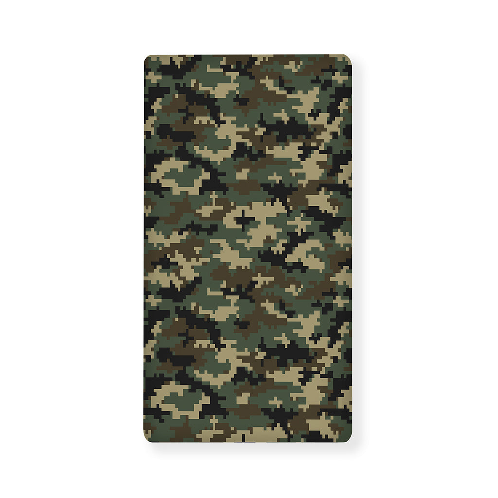 Army Green Digital Camo Pattern Print Baby Crib Sheet