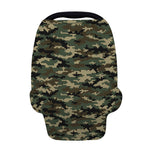 Army Green Digital Camo Pattern Print Baby Seat Cover