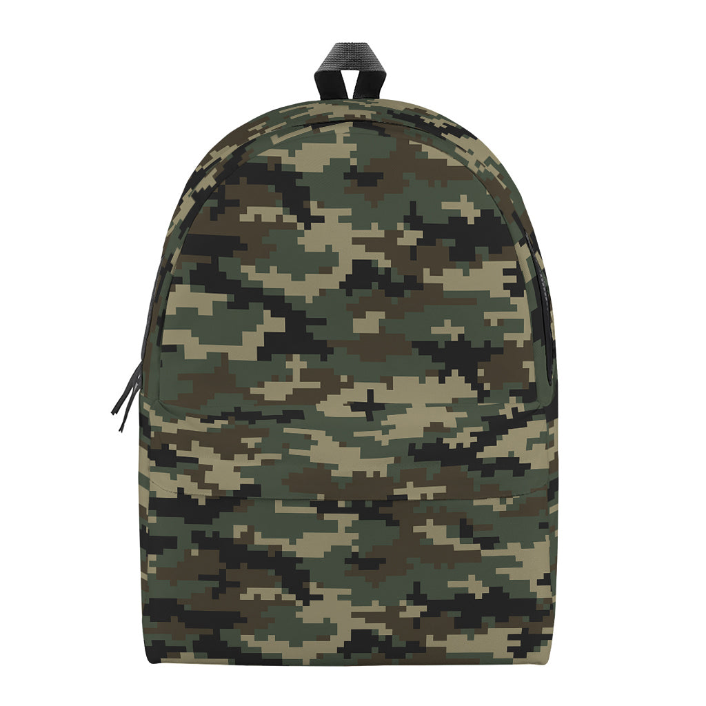 Army Green Digital Camo Pattern Print Backpack