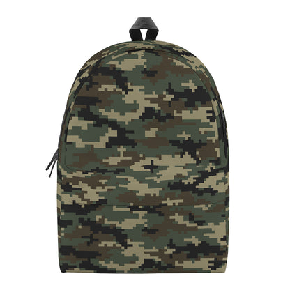 Army Green Digital Camo Pattern Print Backpack