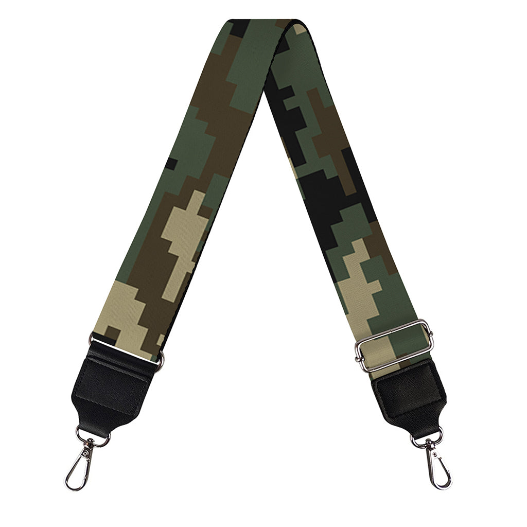 Army Green Digital Camo Pattern Print Bag Strap