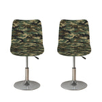 Army Green Digital Camo Pattern Print Bar Stool Covers