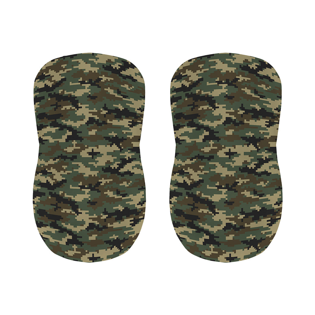 Army Green Digital Camo Pattern Print Bar Stool Covers