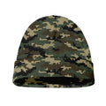 Army Green Digital Camo Pattern Print Beanie