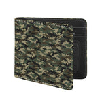 Army Green Digital Camo Pattern Print Bifold Wallet