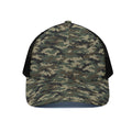 Army Green Digital Camo Pattern Print Black Mesh Trucker Hat