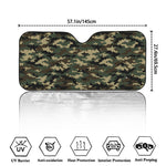 Army Green Digital Camo Pattern Print Car Windshield Sun Shade