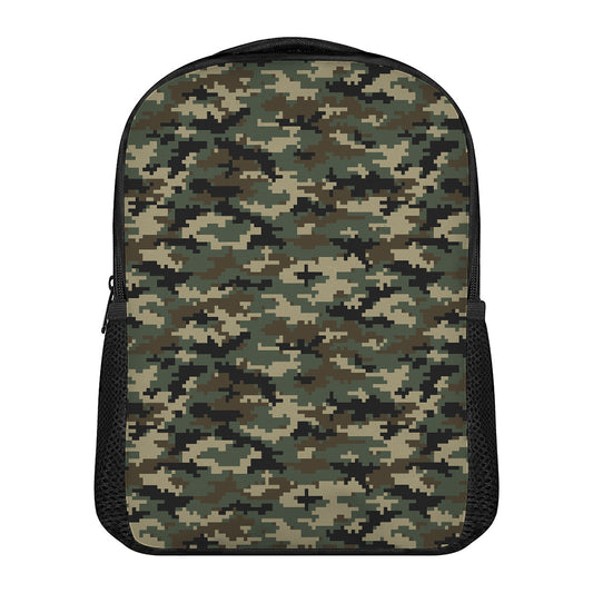 Army Green Digital Camo Pattern Print Casual Backpack