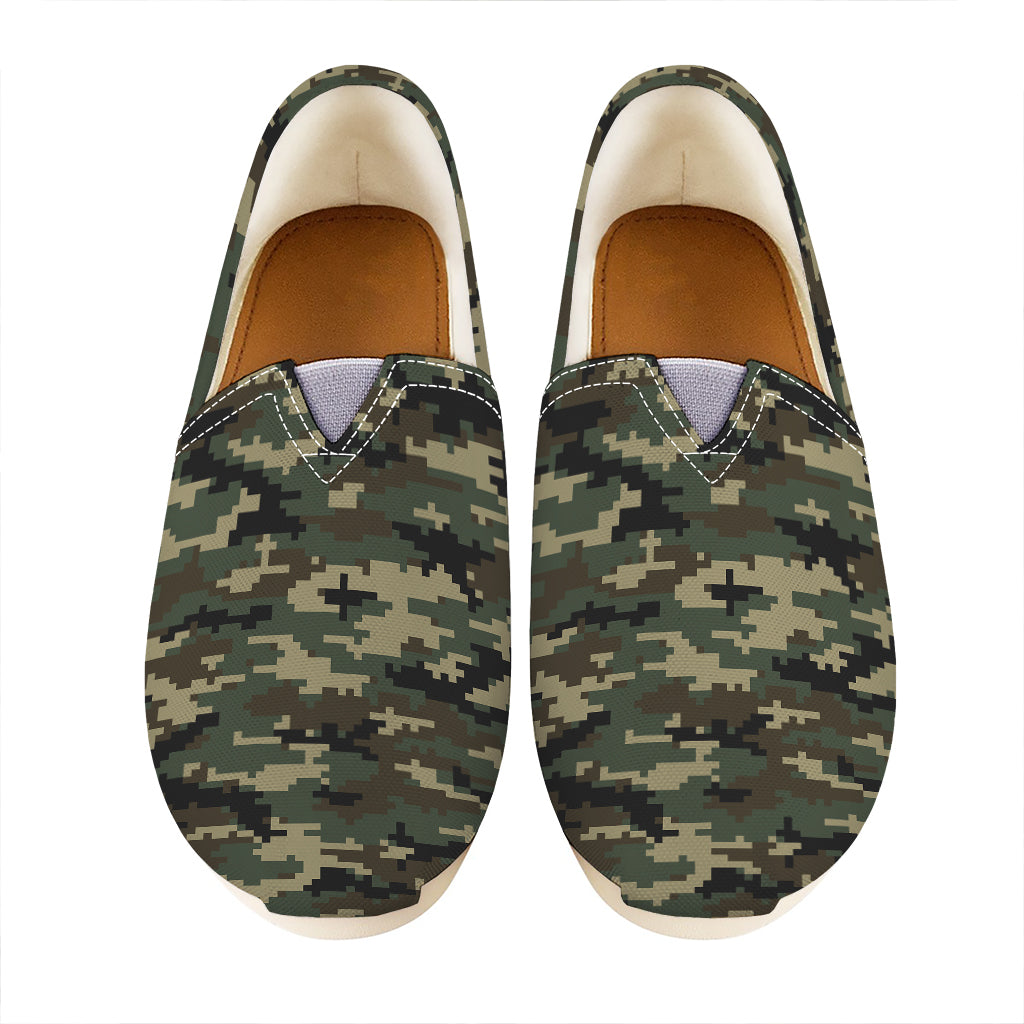 Army Green Digital Camo Pattern Print Casual Shoes