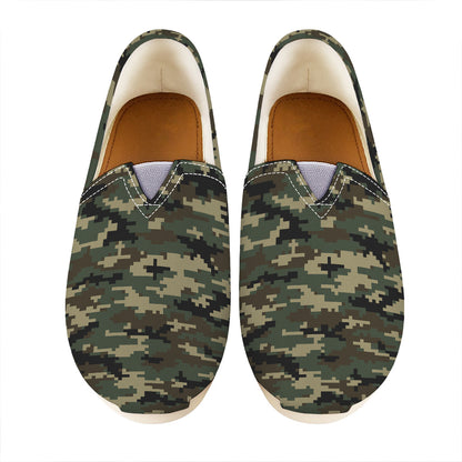 Army Green Digital Camo Pattern Print Casual Shoes