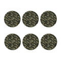 Army Green Digital Camo Pattern Print Coaster Set