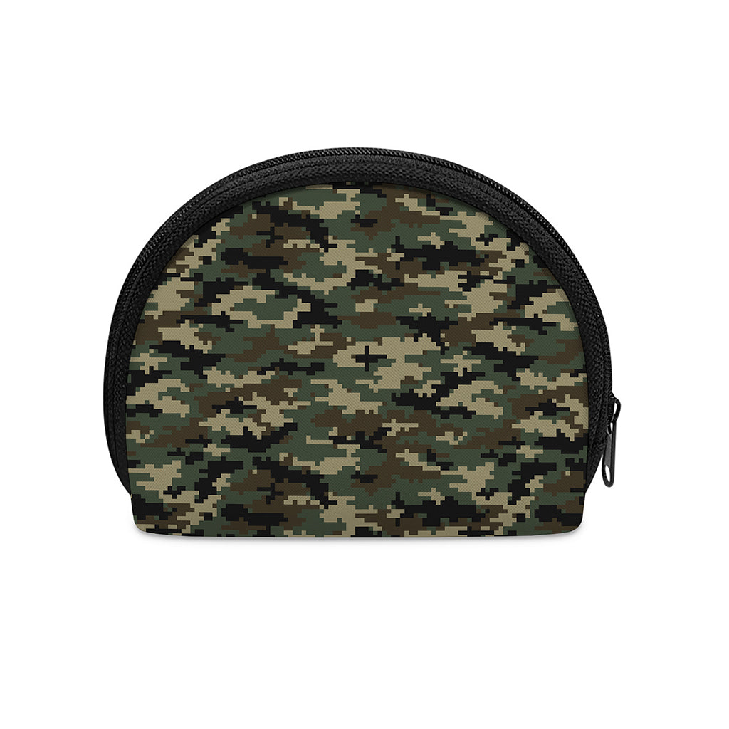 Army Green Digital Camo Pattern Print Coin Purse