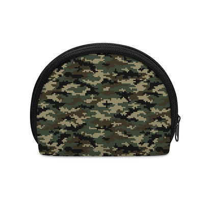 Army Green Digital Camo Pattern Print Coin Purse