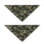 Army Green Digital Camo Pattern Print Dog Bandana