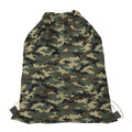 Army Green Digital Camo Pattern Print Drawstring Bag