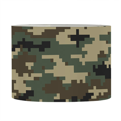 Army Green Digital Camo Pattern Print Drum Lamp Shade