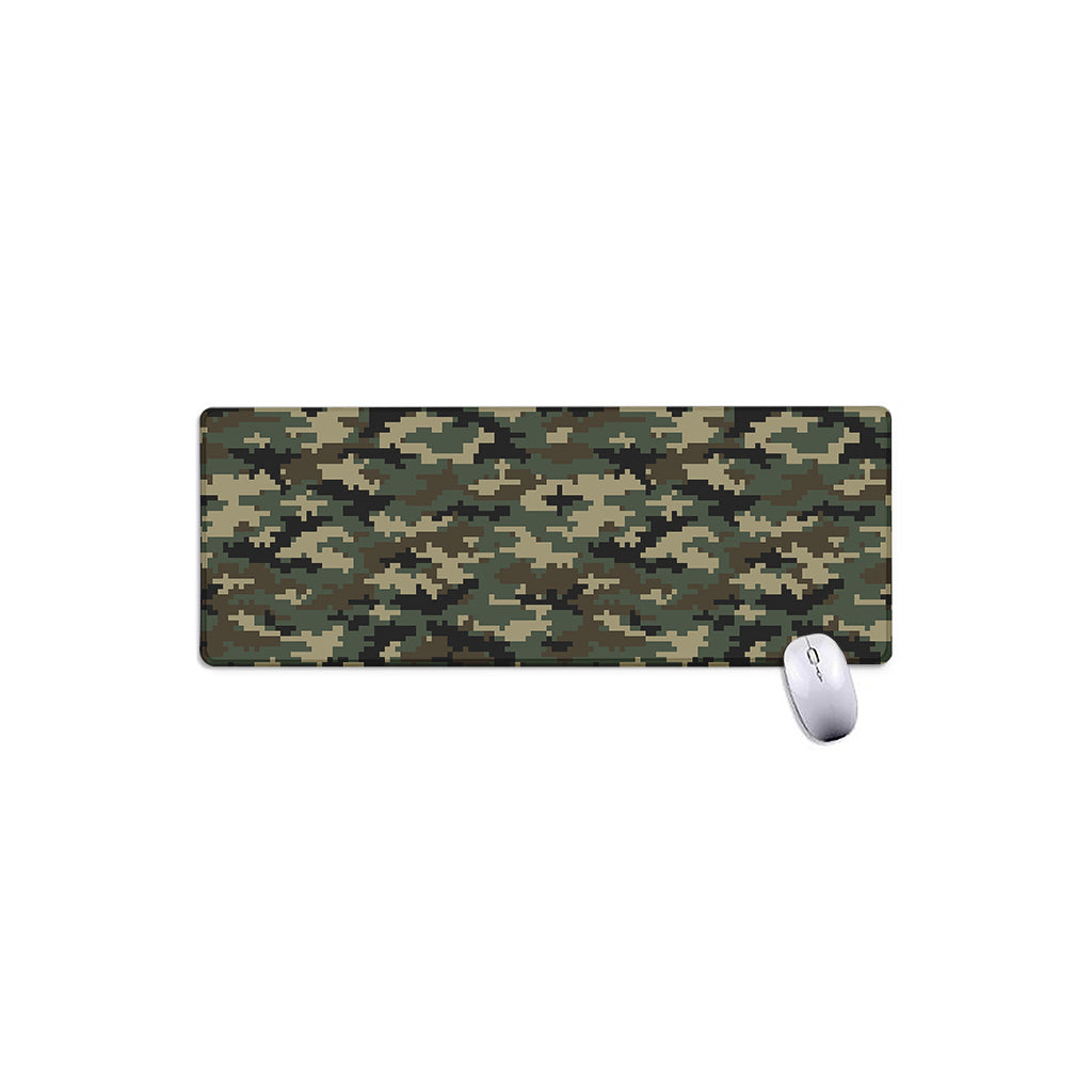 Army Green Digital Camo Pattern Print Extended Mouse Pad