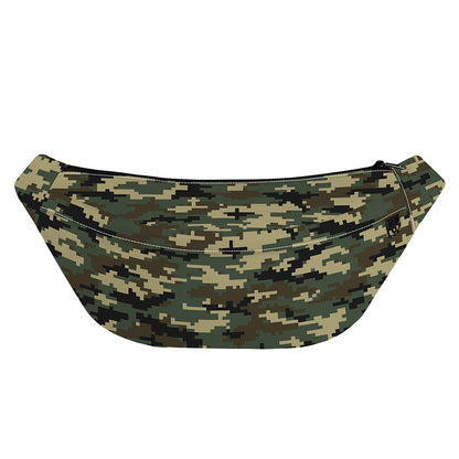 Army Green Digital Camo Pattern Print Fanny Pack