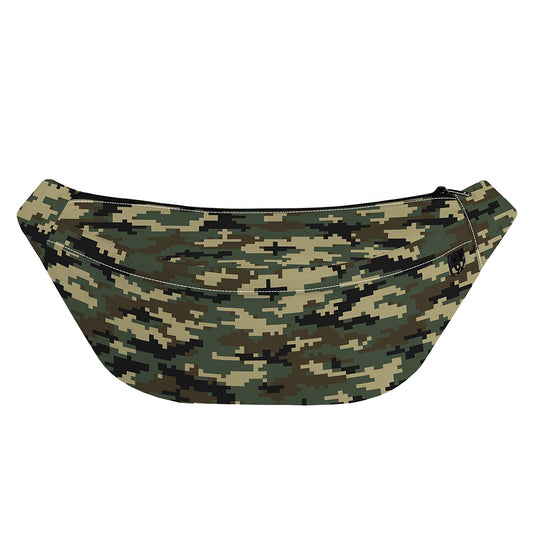Army Green Digital Camo Pattern Print Fanny Pack