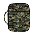 Army Green Digital Camo Pattern Print Front Pocket Bible Bag