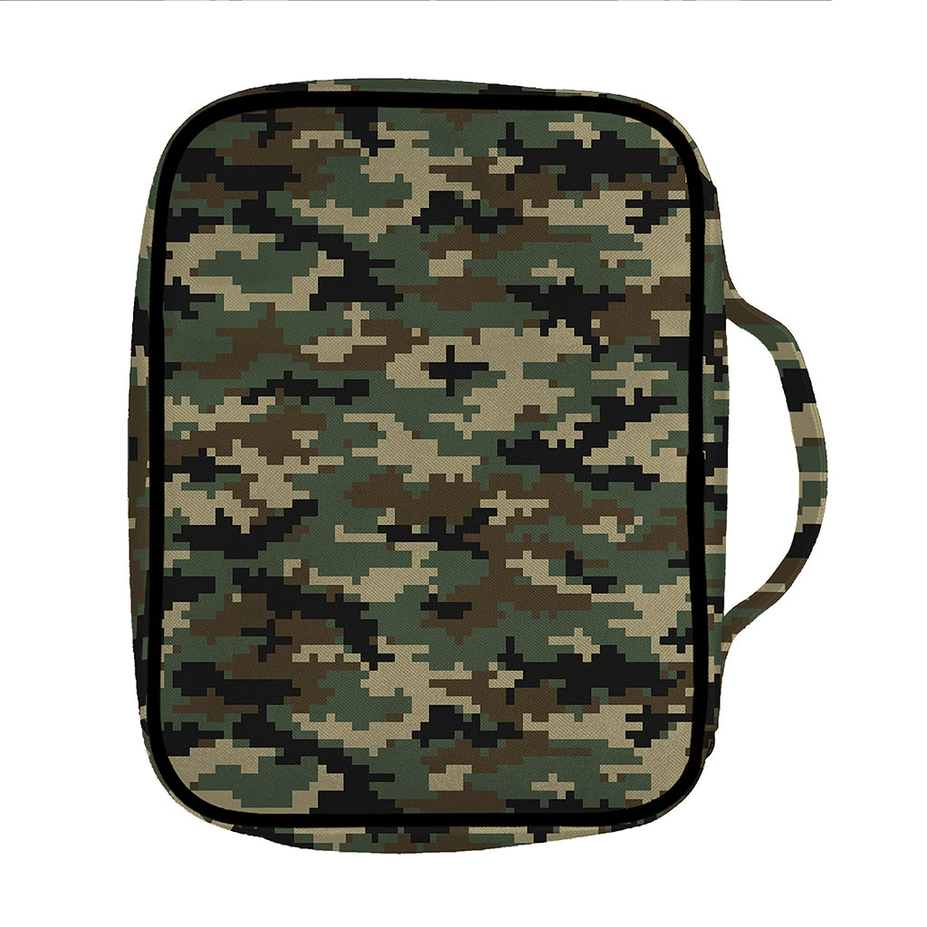 Army Green Digital Camo Pattern Print Front Pocket Bible Bag
