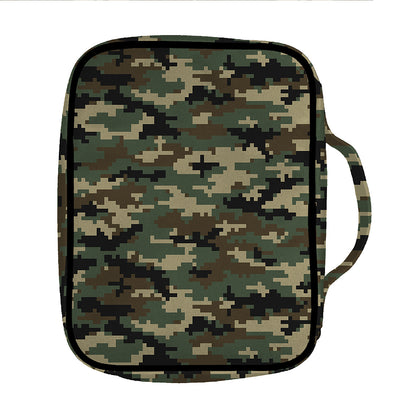 Army Green Digital Camo Pattern Print Front Pocket Bible Bag